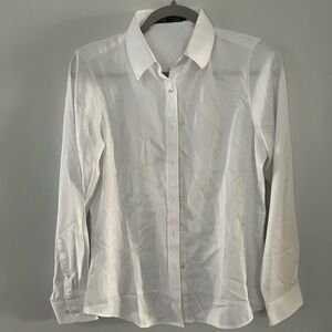Women’s White Button Up Dress Shirt